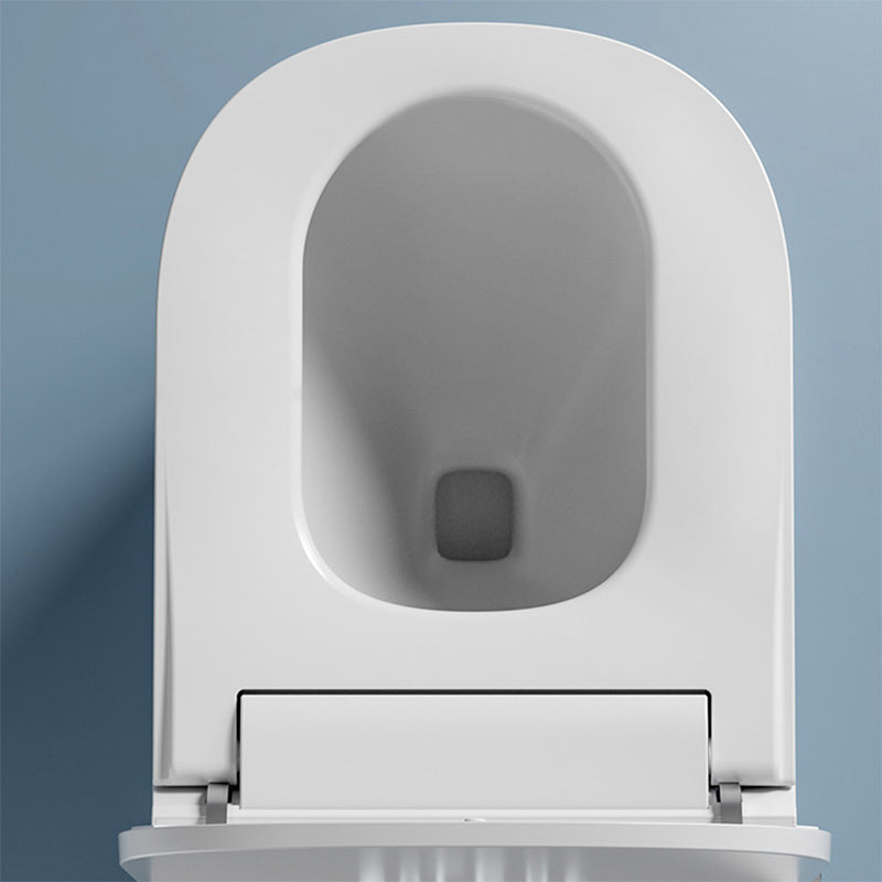 Contemporary Floor Mount Bidet Foot Sensor Elongated White Heated Seat