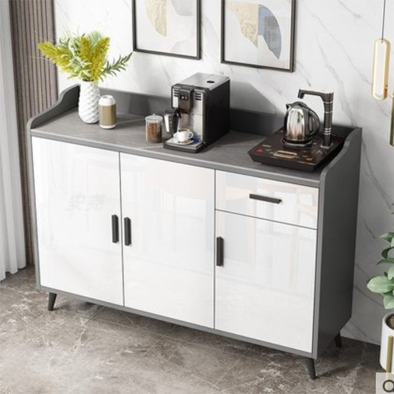 Contemporary Buffet Server Stone Dining Server with Drawers for Living Room