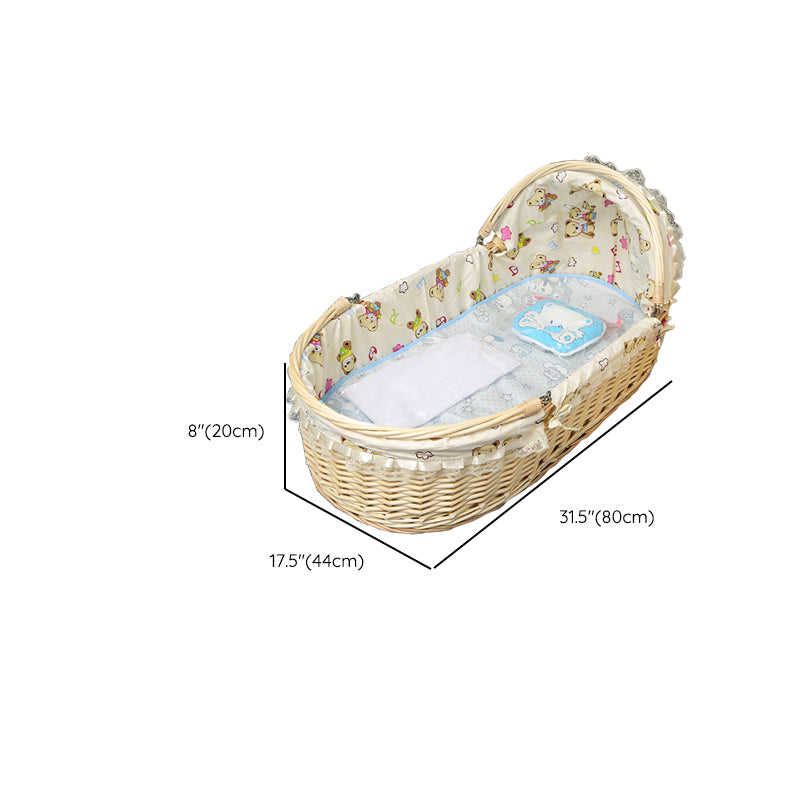 Traditional Wicker Moses Basket Natural Moses Basket With Canopy