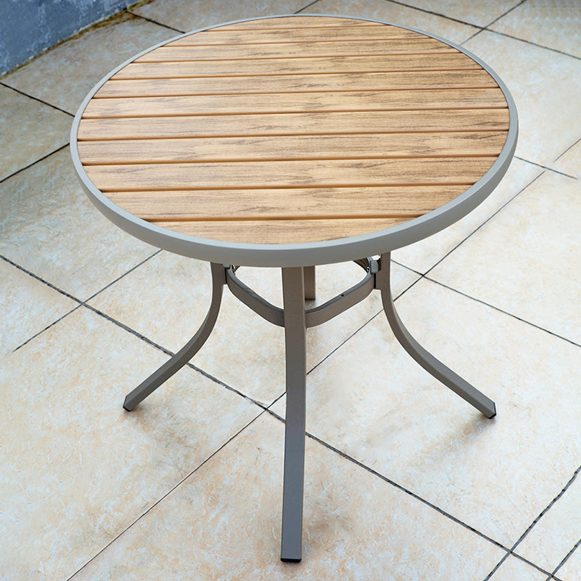 Contemporary Patio Table with Water Resistant Wooden Dining Table