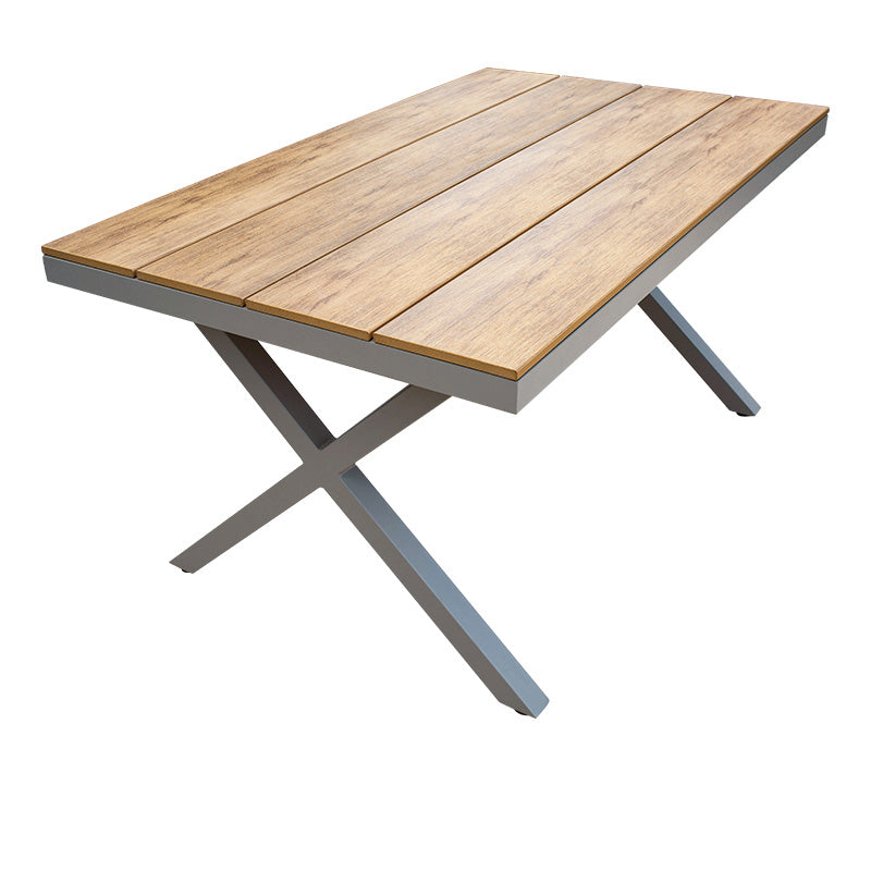 Contemporary Patio Table with Water Resistant Wooden Dining Table