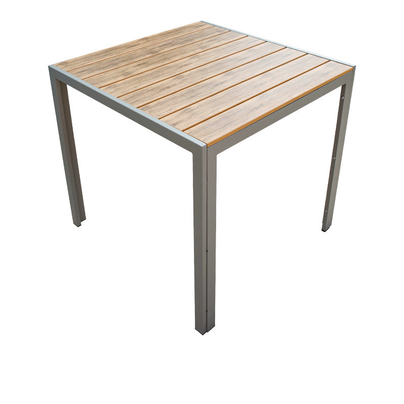 Contemporary Patio Table with Water Resistant Wooden Dining Table