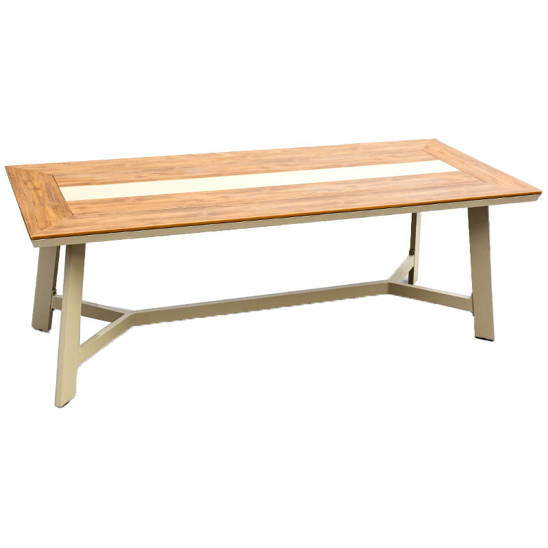 Contemporary Patio Table with Water Resistant Wooden Dining Table