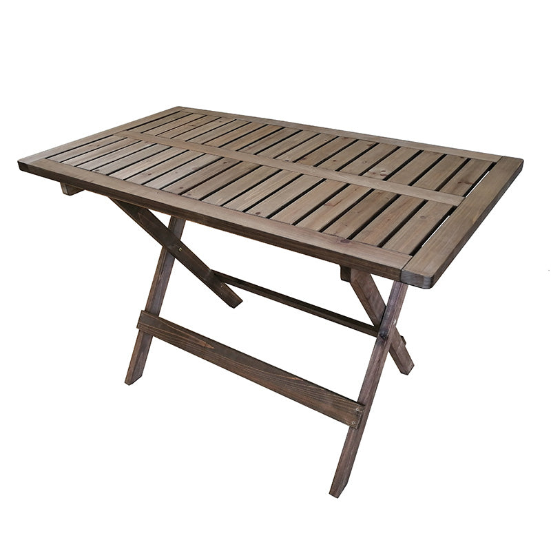 Solid Wood Brown Patio Table Folding Contemporary Camping Table