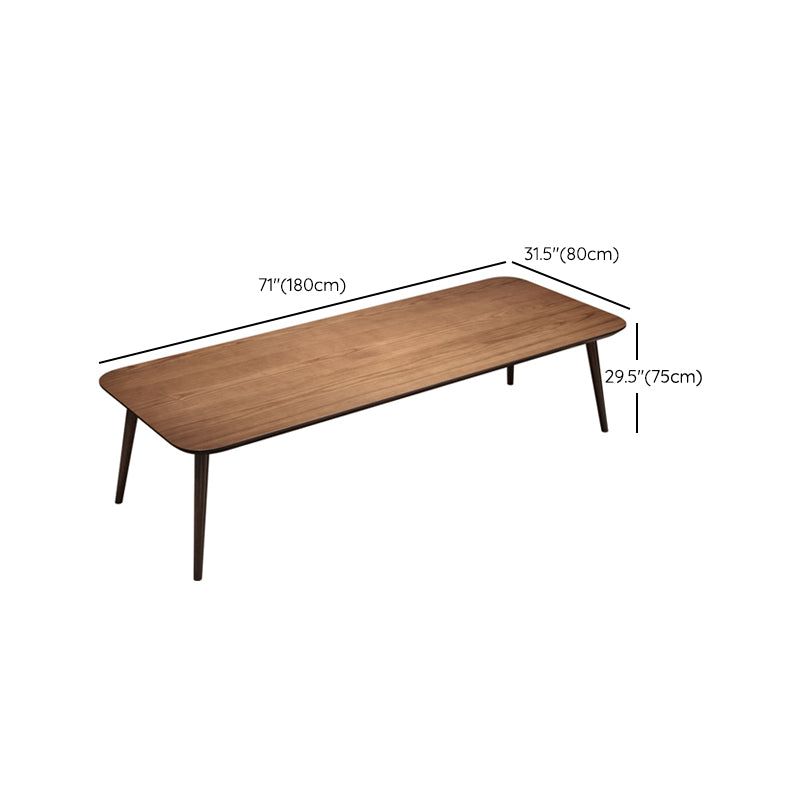 Contemporary Brown Office Desk Solid Wood Writing Desk for Office