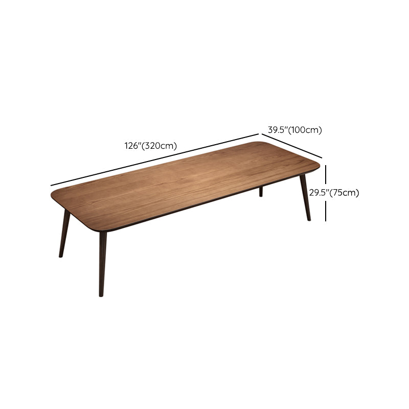 Contemporary Brown Office Desk Solid Wood Writing Desk for Office