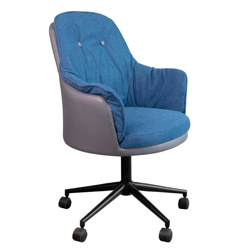 Modern Armless Office Chair No Distressing Ergonomic Chair with Wheels