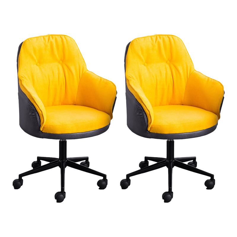 Modern Armless Office Chair No Distressing Ergonomic Chair with Wheels