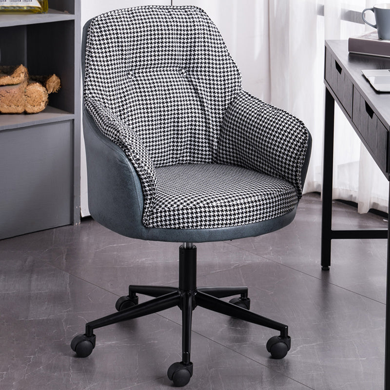 Modern Armless Office Chair No Distressing Ergonomic Chair with Wheels