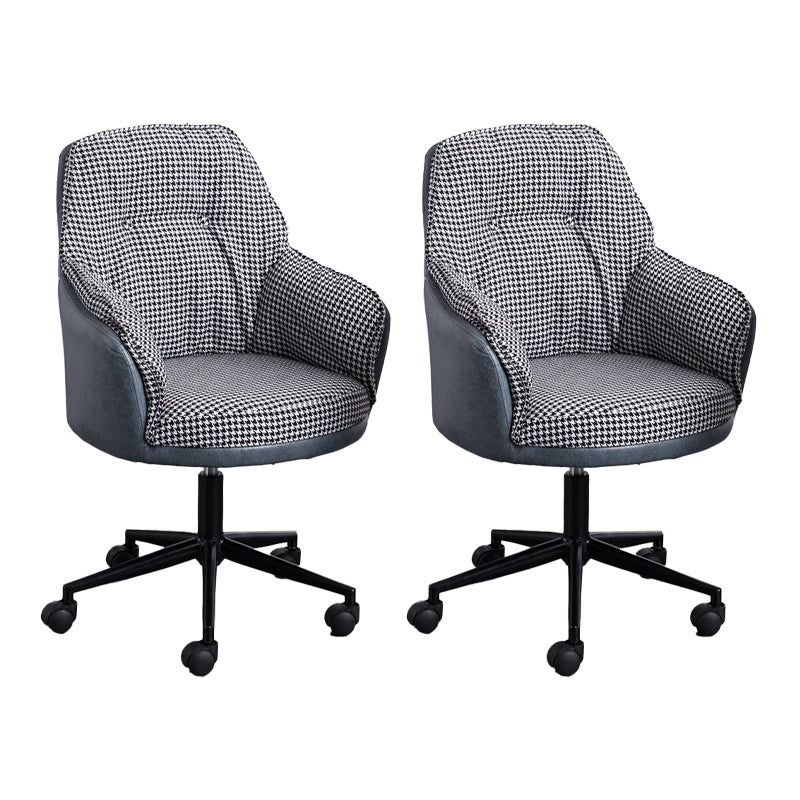 Modern Armless Office Chair No Distressing Ergonomic Chair with Wheels