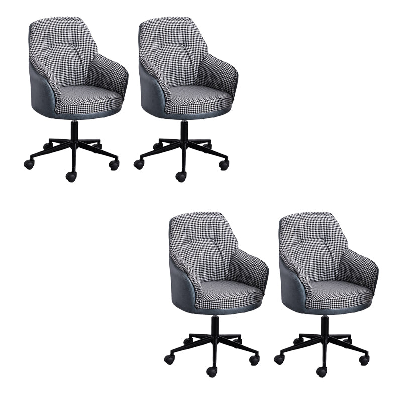 Modern Armless Office Chair No Distressing Ergonomic Chair with Wheels