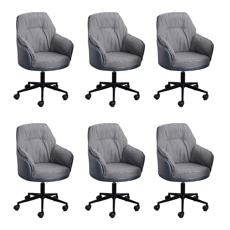 Modern Armless Office Chair No Distressing Ergonomic Chair with Wheels