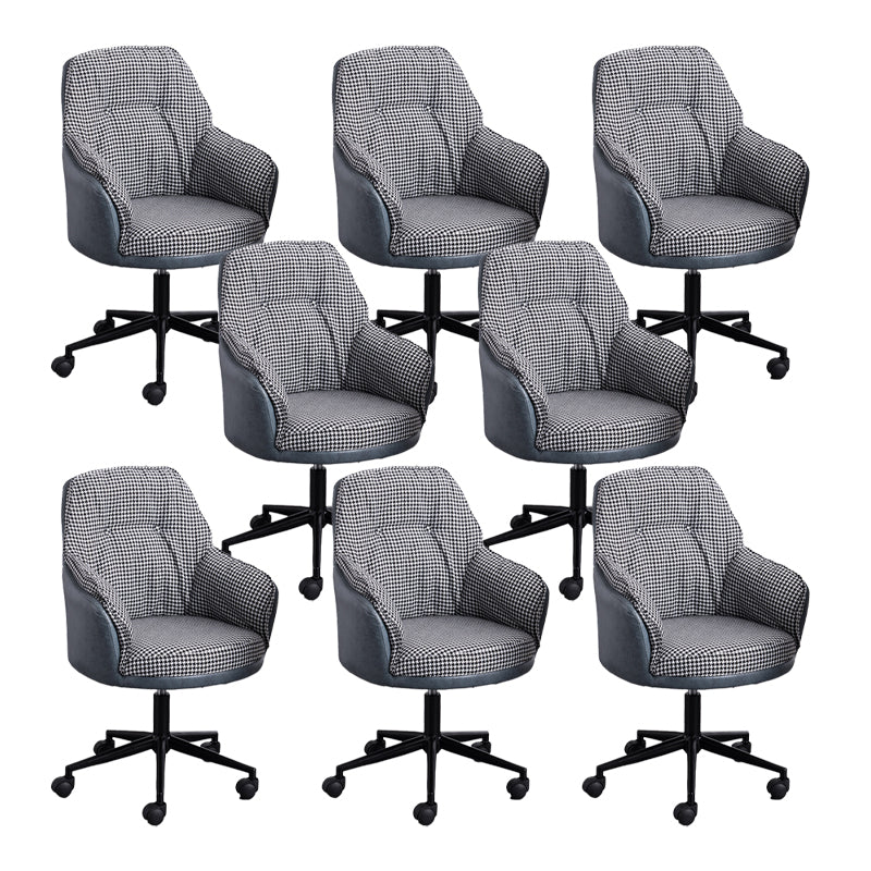 Modern Armless Office Chair No Distressing Ergonomic Chair with Wheels