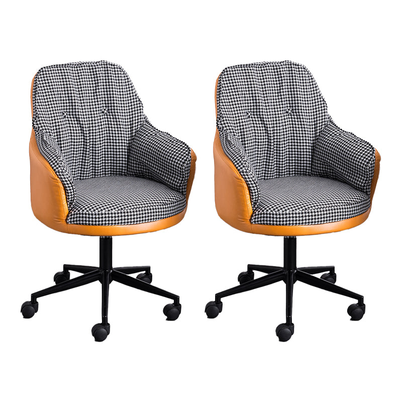 Modern Armless Office Chair No Distressing Ergonomic Chair with Wheels