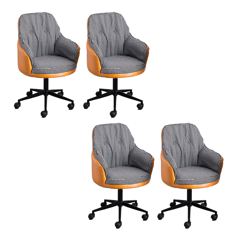 Modern Armless Office Chair No Distressing Ergonomic Chair with Wheels