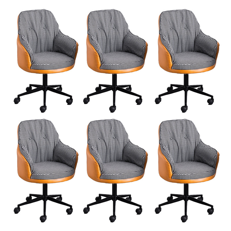 Modern Armless Office Chair No Distressing Ergonomic Chair with Wheels