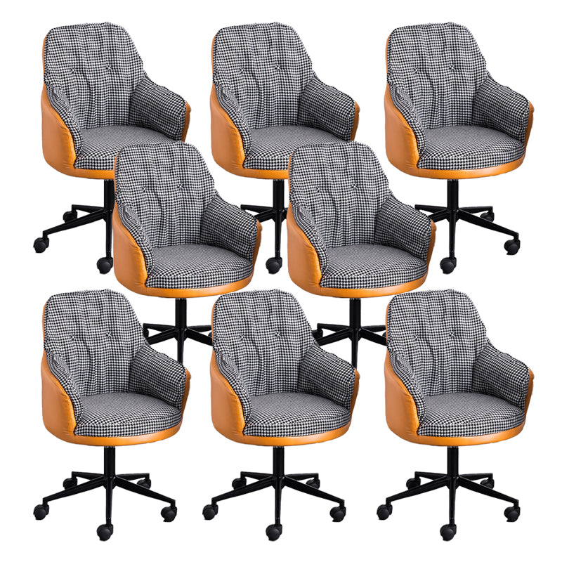 Modern Armless Office Chair No Distressing Ergonomic Chair with Wheels