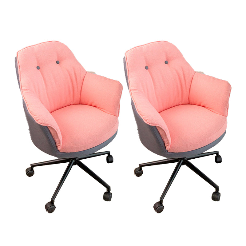 Modern Armless Office Chair No Distressing Ergonomic Chair with Wheels