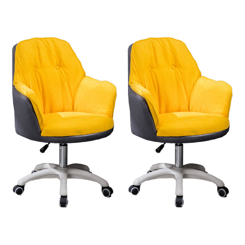 Modern Armless Office Chair No Distressing Ergonomic Chair with Wheels