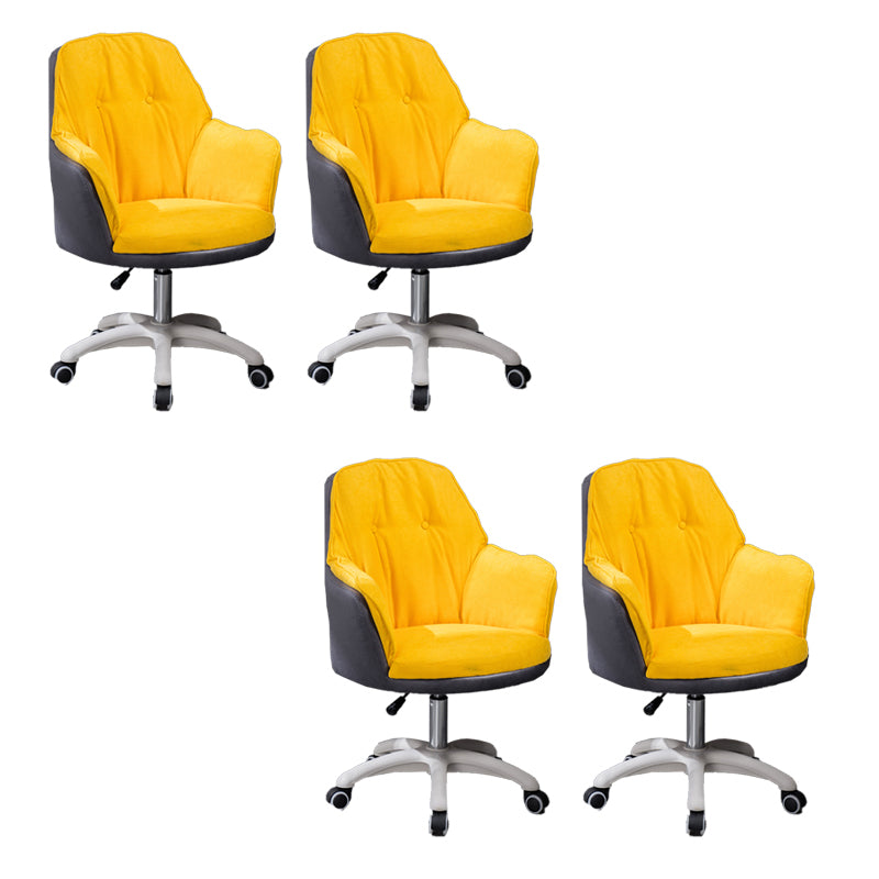 Modern Armless Office Chair No Distressing Ergonomic Chair with Wheels