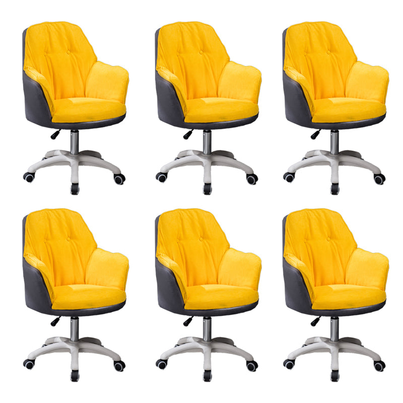 Modern Armless Office Chair No Distressing Ergonomic Chair with Wheels