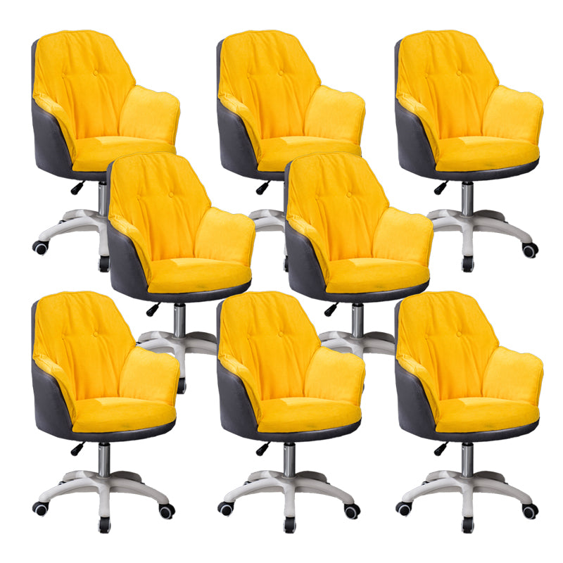 Modern Armless Office Chair No Distressing Ergonomic Chair with Wheels