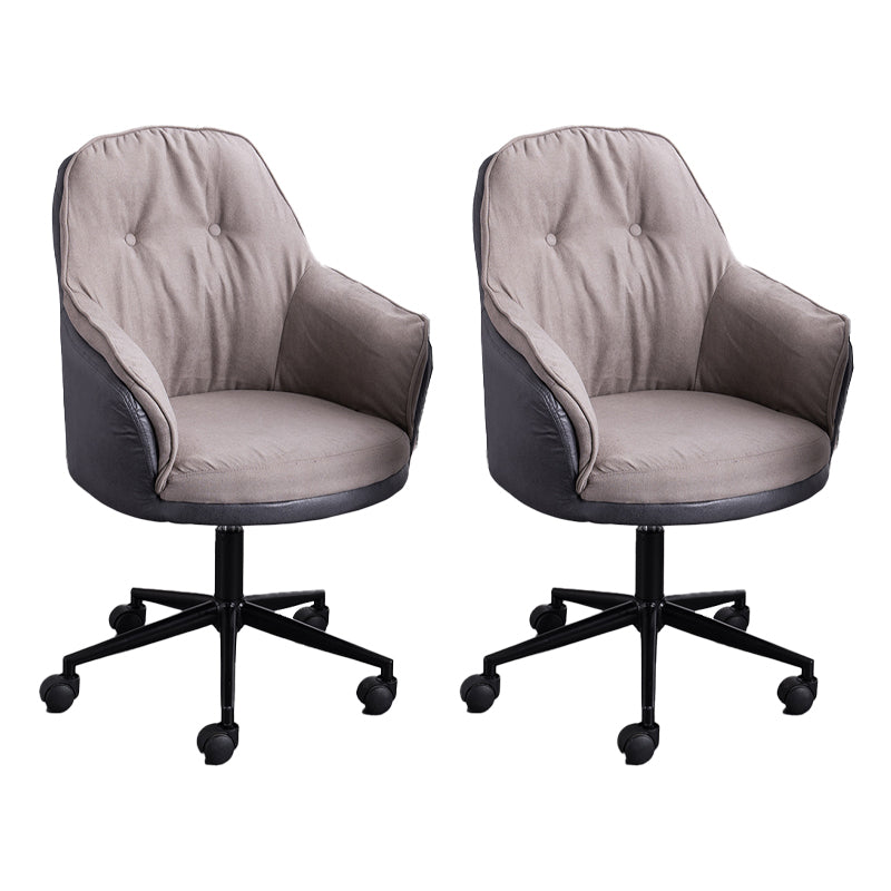 Modern Armless Office Chair No Distressing Ergonomic Chair with Wheels