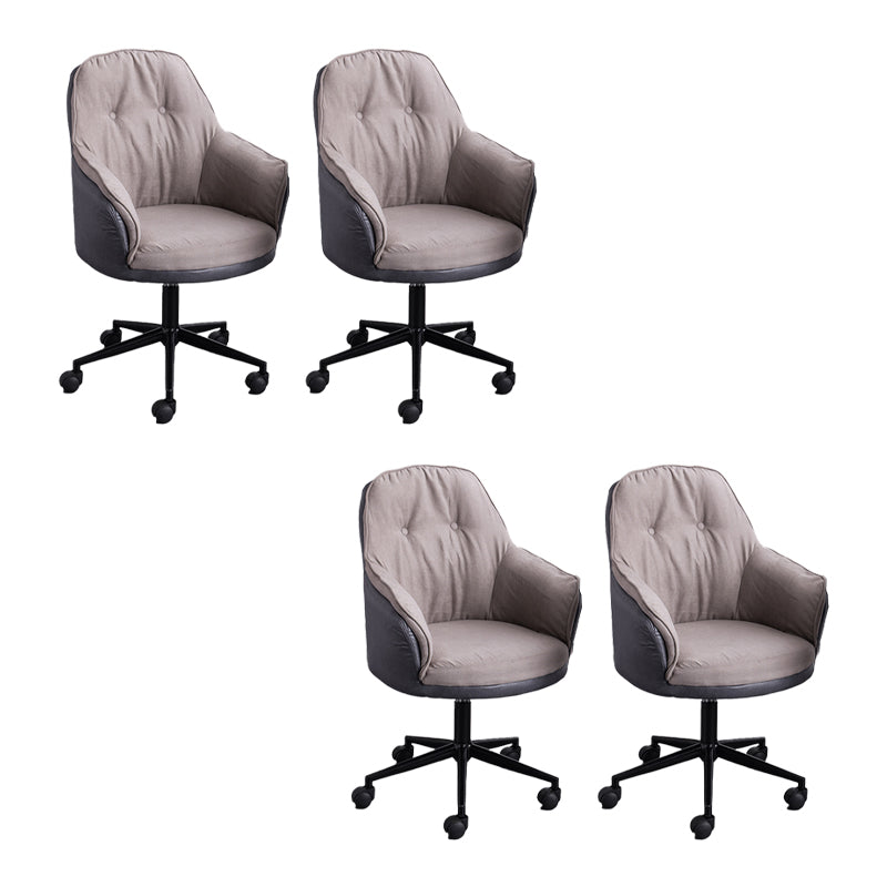 Modern Armless Office Chair No Distressing Ergonomic Chair with Wheels