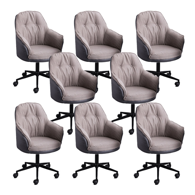 Modern Armless Office Chair No Distressing Ergonomic Chair with Wheels