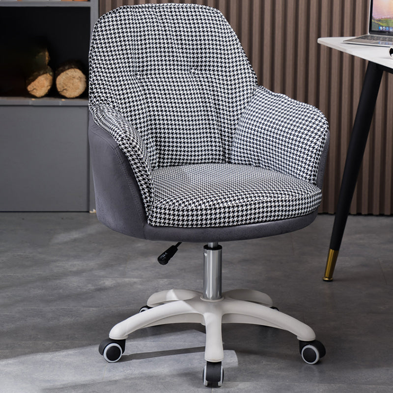 Modern Armless Office Chair No Distressing Ergonomic Chair with Wheels