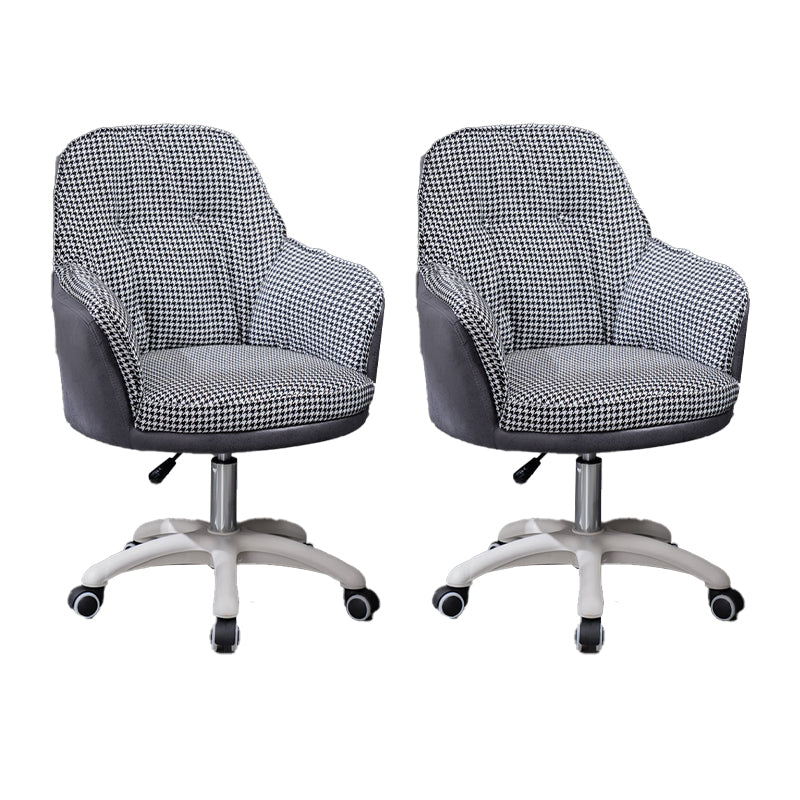 Modern Armless Office Chair No Distressing Ergonomic Chair with Wheels