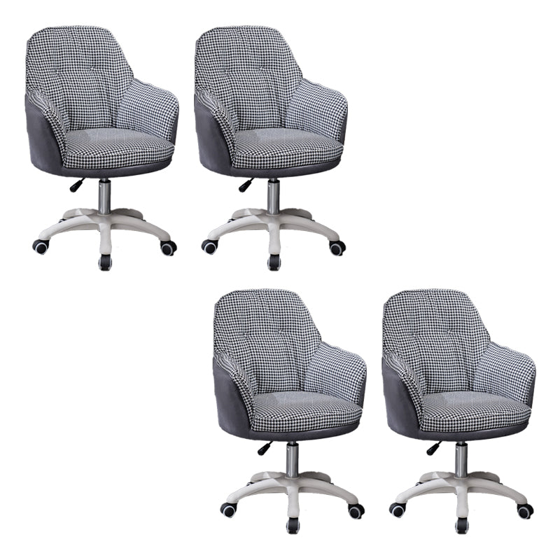 Modern Armless Office Chair No Distressing Ergonomic Chair with Wheels