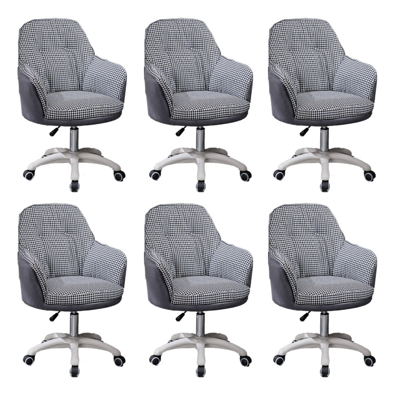 Modern Armless Office Chair No Distressing Ergonomic Chair with Wheels