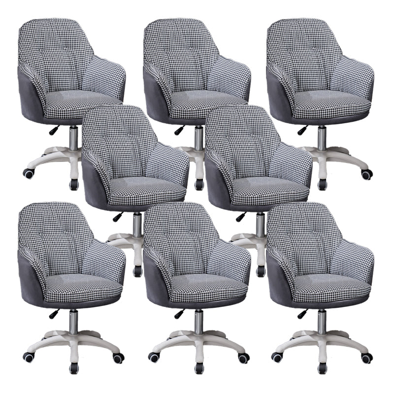 Modern Armless Office Chair No Distressing Ergonomic Chair with Wheels