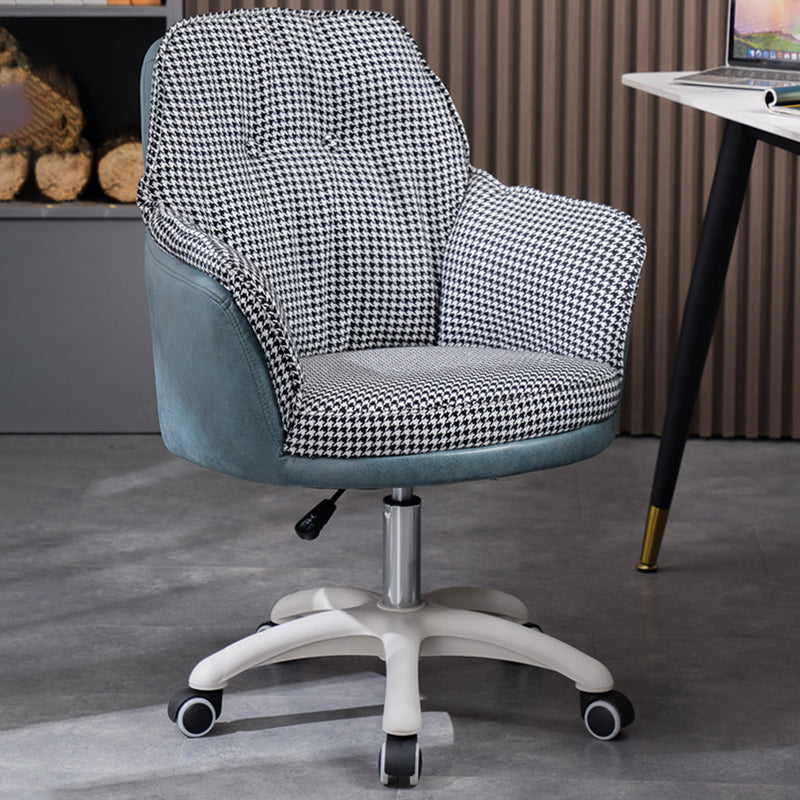 Modern Armless Office Chair No Distressing Ergonomic Chair with Wheels