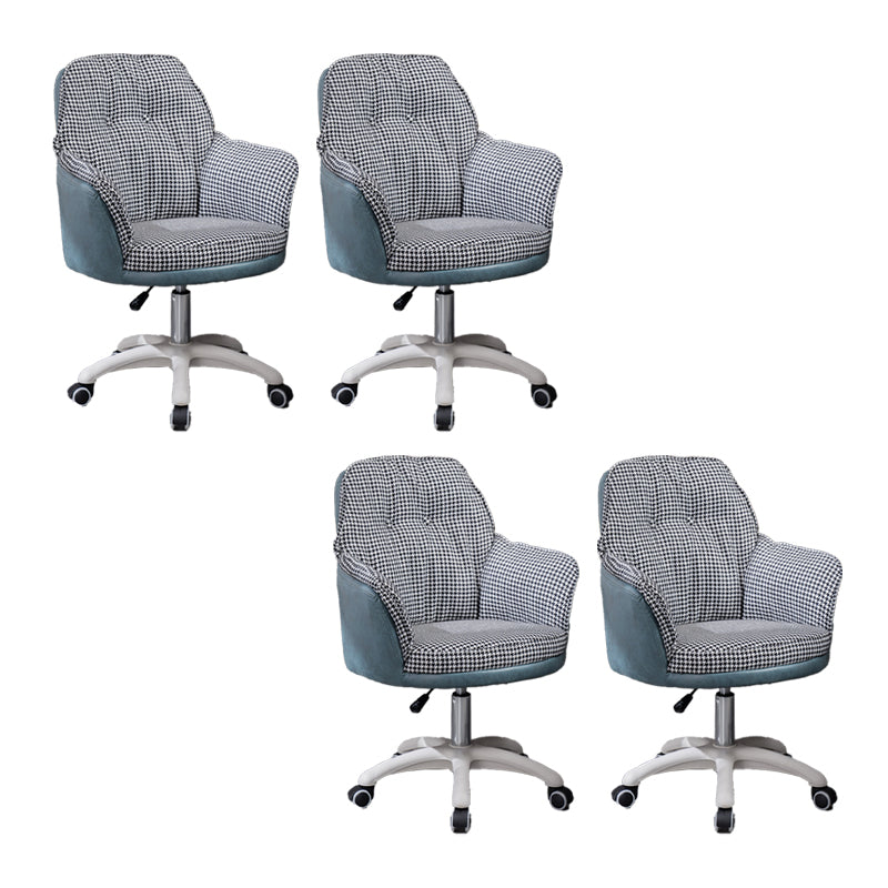 Modern Armless Office Chair No Distressing Ergonomic Chair with Wheels