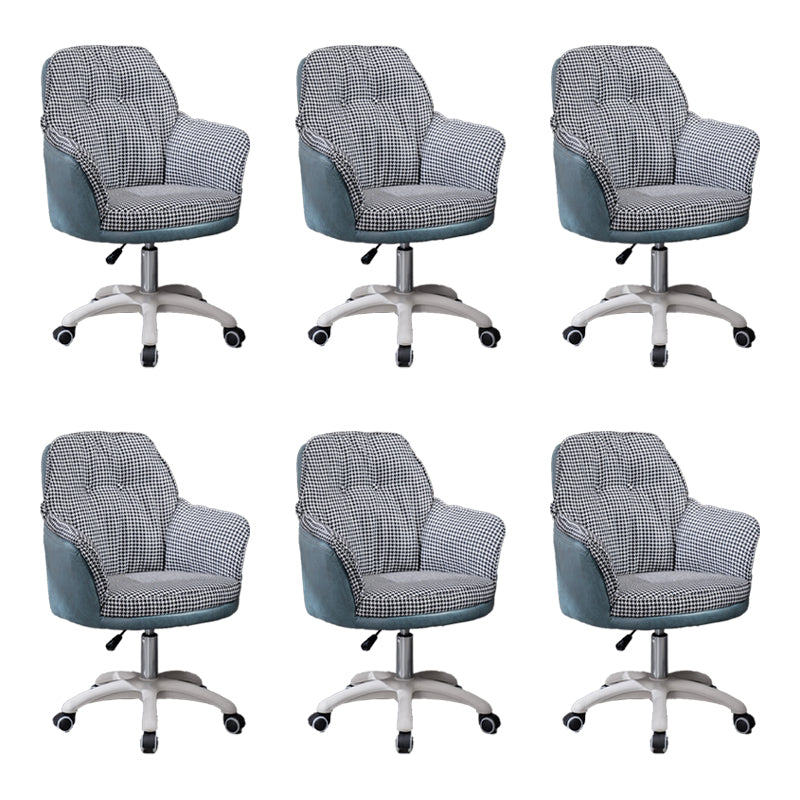 Modern Armless Office Chair No Distressing Ergonomic Chair with Wheels