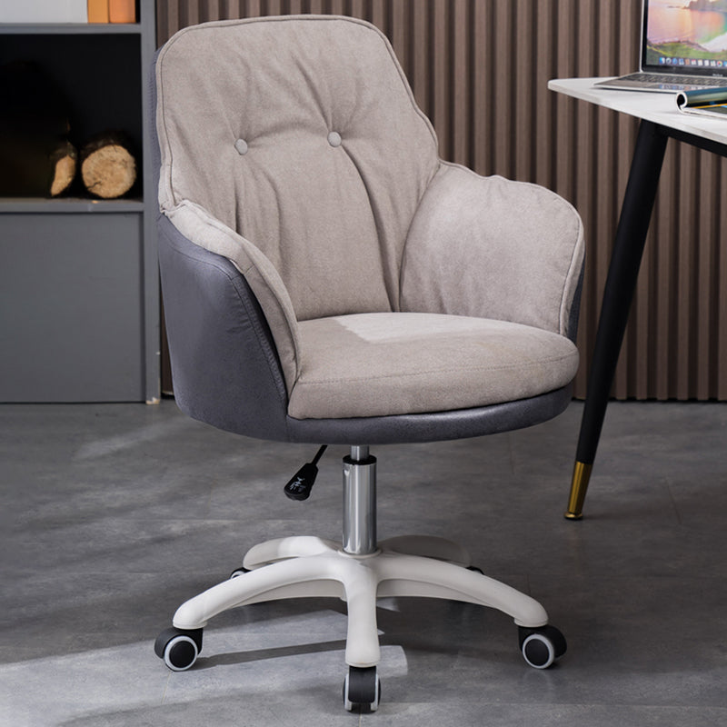 Modern Armless Office Chair No Distressing Ergonomic Chair with Wheels