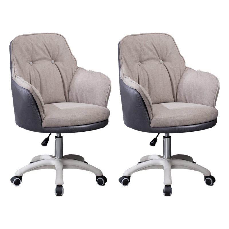 Modern Armless Office Chair No Distressing Ergonomic Chair with Wheels