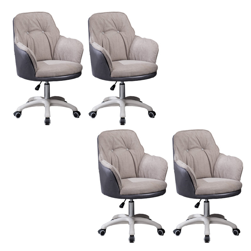 Modern Armless Office Chair No Distressing Ergonomic Chair with Wheels