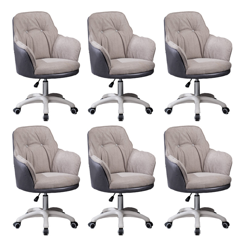 Modern Armless Office Chair No Distressing Ergonomic Chair with Wheels