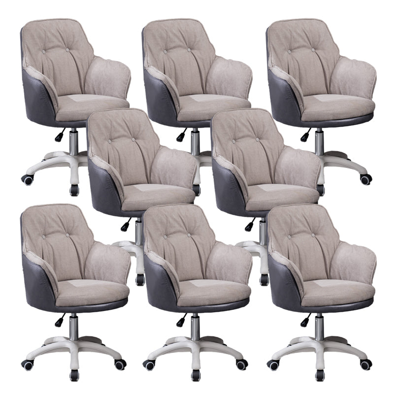 Modern Armless Office Chair No Distressing Ergonomic Chair with Wheels