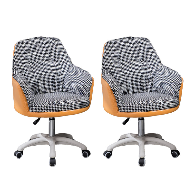 Modern Armless Office Chair No Distressing Ergonomic Chair with Wheels