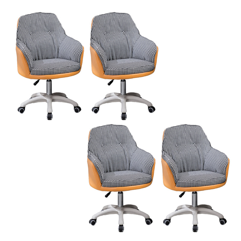 Modern Armless Office Chair No Distressing Ergonomic Chair with Wheels