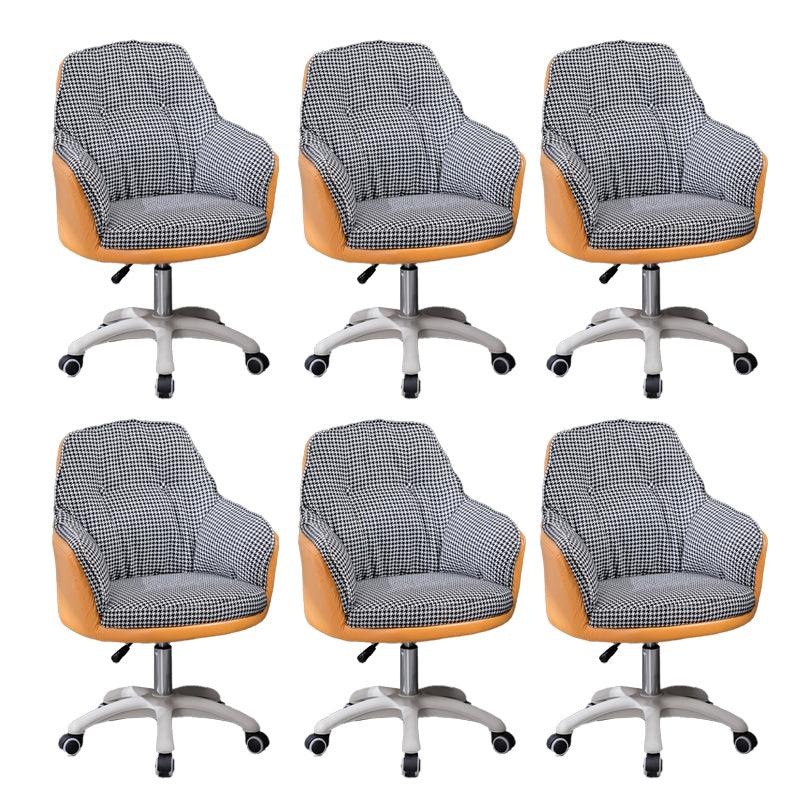 Modern Armless Office Chair No Distressing Ergonomic Chair with Wheels