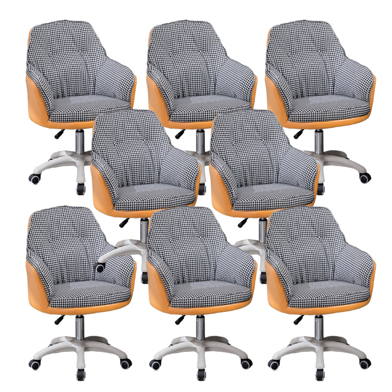 Modern Armless Office Chair No Distressing Ergonomic Chair with Wheels