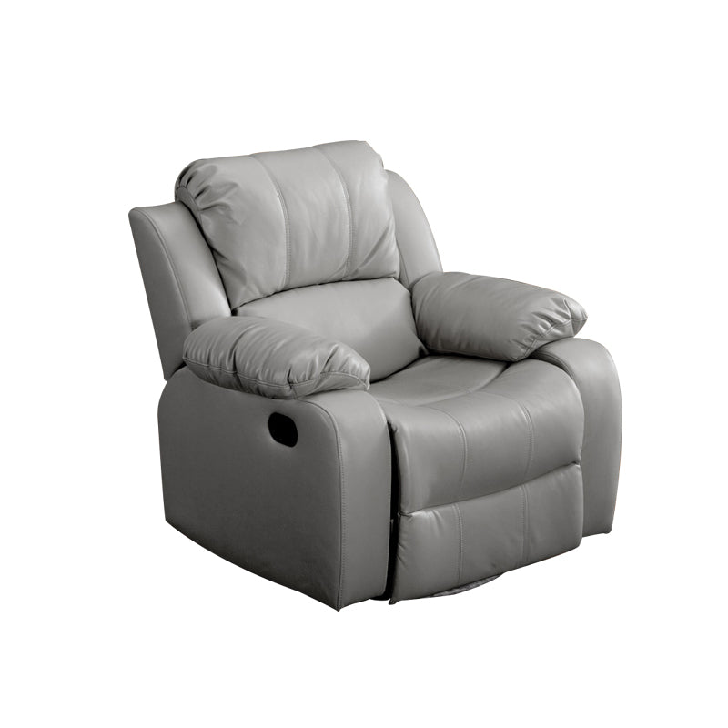 Contemporary Home Theater Recliner Metal Solid Color Manual-Push Botton