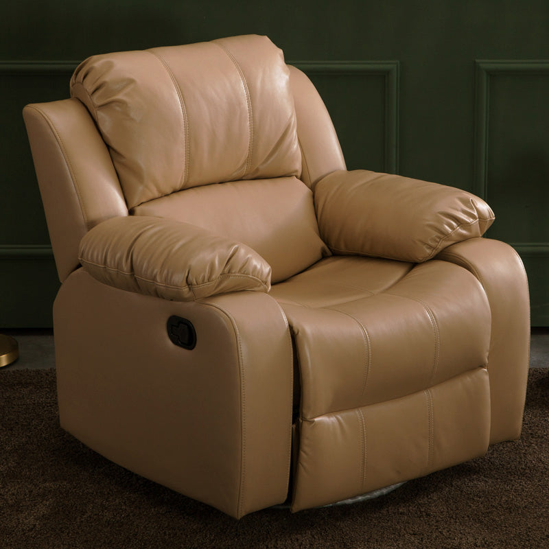 Contemporary Home Theater Recliner Metal Solid Color Manual-Push Botton