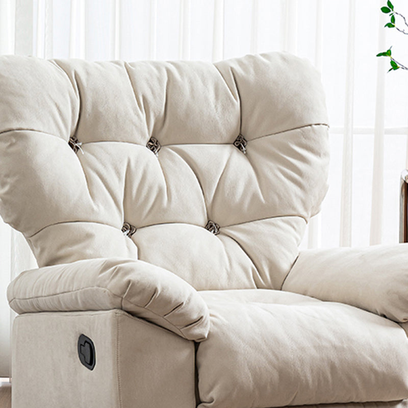 Swivel Rocker Standard Recliner Solid Color Tufted Back Recliner Chair