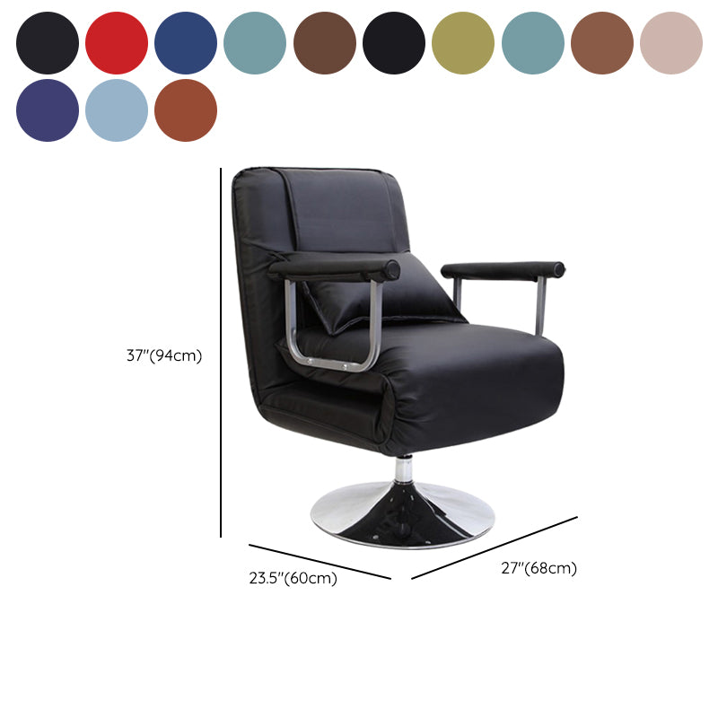 Swivel Standard Recliner Solid Color Metal Frame Recliner Chair